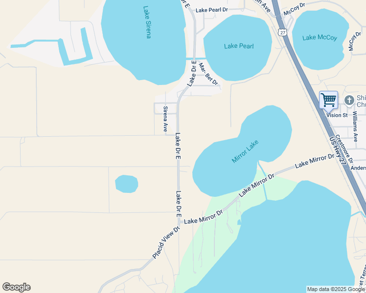 map of restaurants, bars, coffee shops, grocery stores, and more near 995 Lake Drive East in Lake Placid