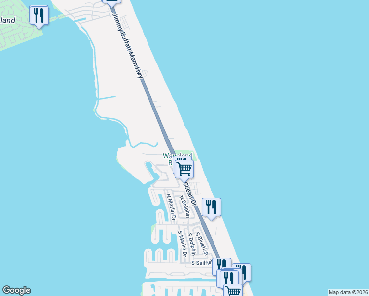 map of restaurants, bars, coffee shops, grocery stores, and more near 10310 South Ocean Drive in Jensen Beach