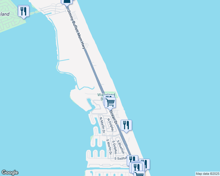 map of restaurants, bars, coffee shops, grocery stores, and more near 10310 South Ocean Drive in Jensen Beach