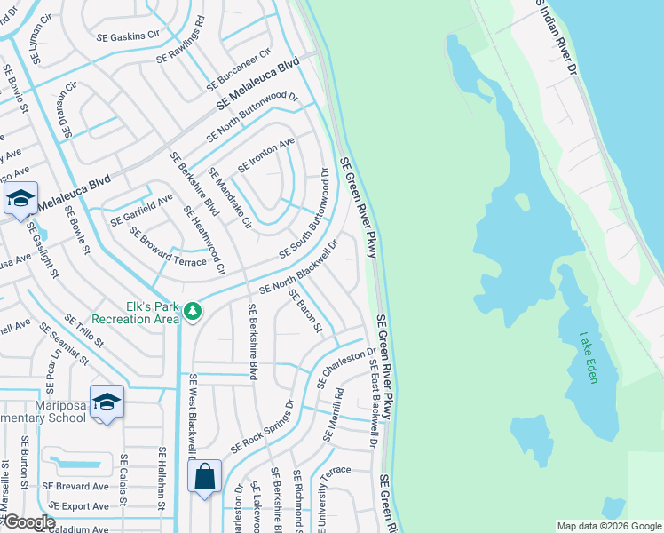 map of restaurants, bars, coffee shops, grocery stores, and more near 2086 Southeast North Blackwell Drive in Port St. Lucie