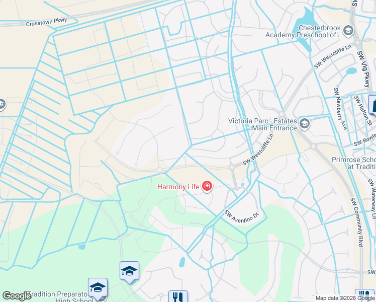 map of restaurants, bars, coffee shops, grocery stores, and more near 10239 Southwest Indian Lilac Trail in Port St. Lucie