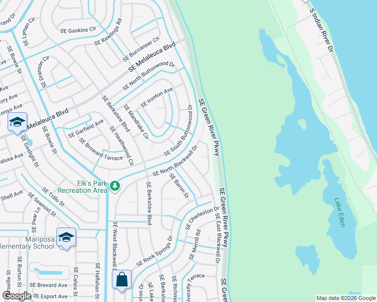 map of restaurants, bars, coffee shops, grocery stores, and more near 2086 Southeast North Blackwell Drive in Port St. Lucie