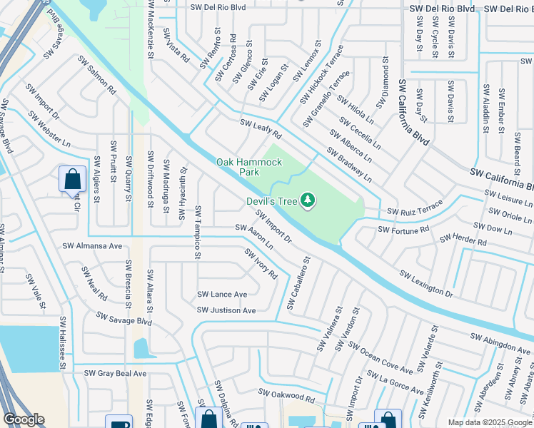 map of restaurants, bars, coffee shops, grocery stores, and more near 1963 Southwest Import Drive in Port St. Lucie