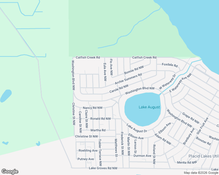 map of restaurants, bars, coffee shops, grocery stores, and more near 363 Carole Road Northwest in Lake Placid