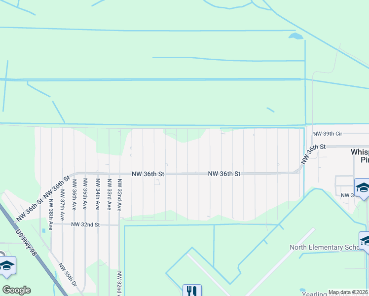 map of restaurants, bars, coffee shops, grocery stores, and more near 3746 Northwest 27th Avenue in Okeechobee
