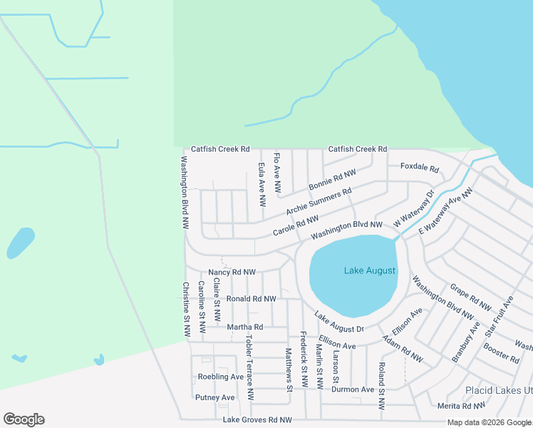 map of restaurants, bars, coffee shops, grocery stores, and more near 123 Flo Avenue Northwest in Lake Placid