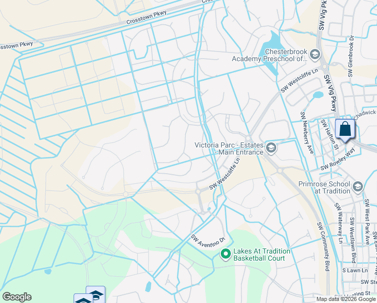 map of restaurants, bars, coffee shops, grocery stores, and more near 12319 Southwest Weeping Willow Avenue in Port St. Lucie