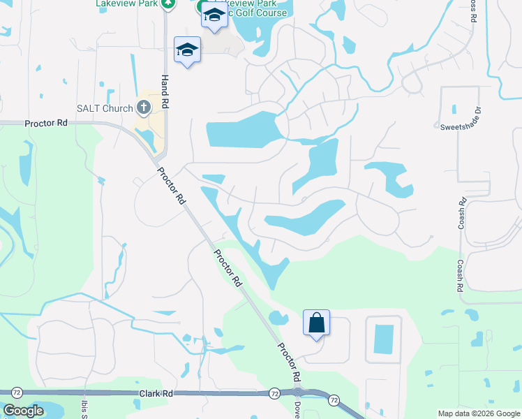 map of restaurants, bars, coffee shops, grocery stores, and more near 7400 Weeping Willow Boulevard in Sarasota