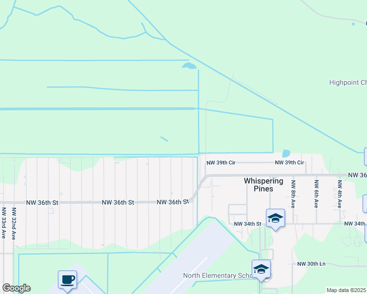 map of restaurants, bars, coffee shops, grocery stores, and more near 3969 Northwest 16th Avenue in Okeechobee