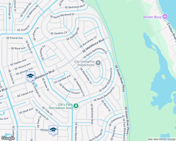 map of restaurants, bars, coffee shops, grocery stores, and more near 2254 Southeast Mandrake Circle in Port St. Lucie