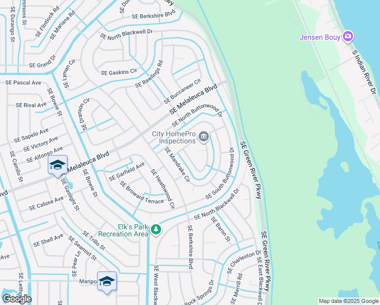 map of restaurants, bars, coffee shops, grocery stores, and more near 2090 Southeast Joyner Circle in Port Saint Lucie