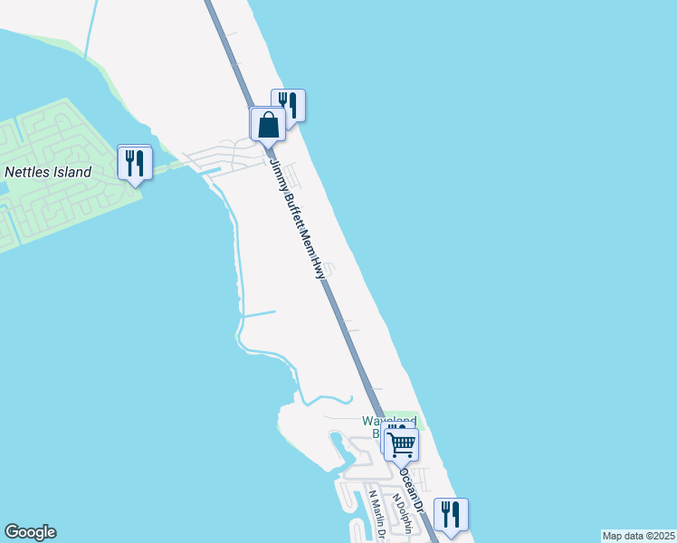 map of restaurants, bars, coffee shops, grocery stores, and more near 10000 South Ocean Drive in Jensen Beach