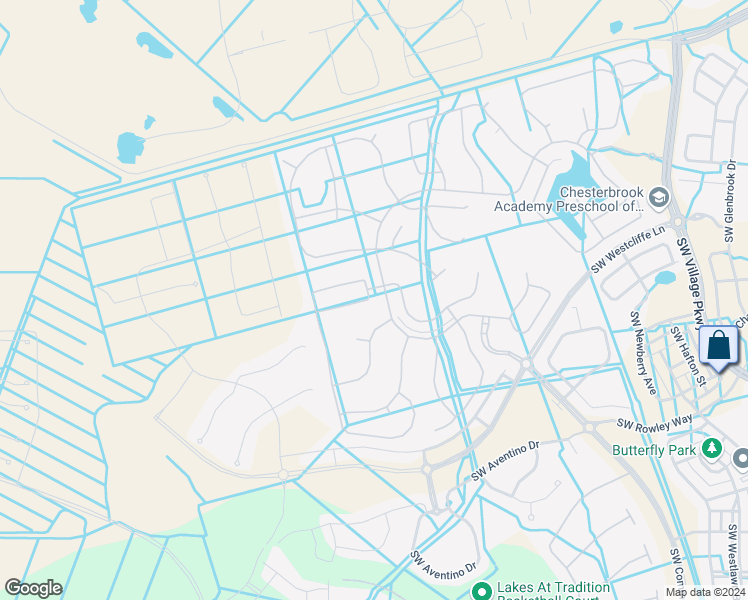 map of restaurants, bars, coffee shops, grocery stores, and more near 9889 Southwest Trumpet Tree Circle in Port St. Lucie