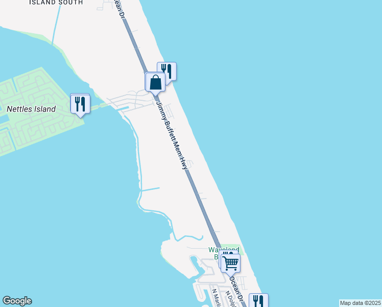 map of restaurants, bars, coffee shops, grocery stores, and more near 10000 South Ocean Drive in Jensen Beach