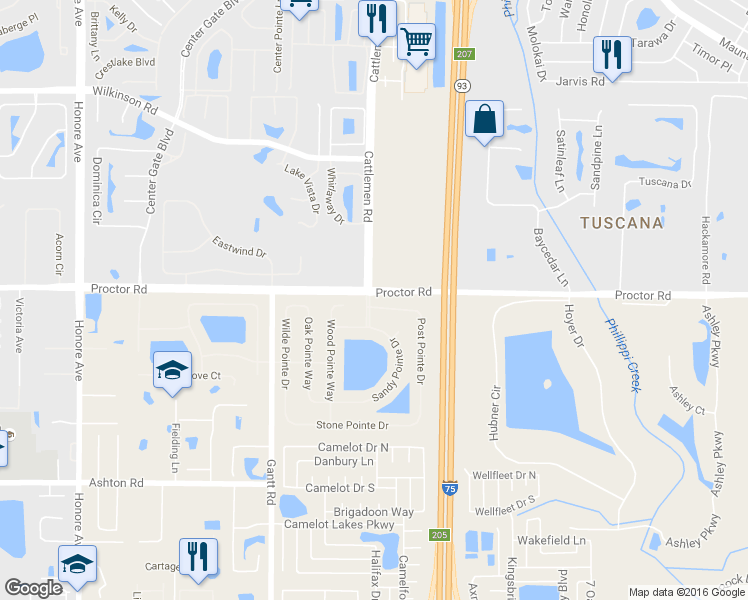 map of restaurants, bars, coffee shops, grocery stores, and more near 4801 Post Pointe Drive in Sarasota