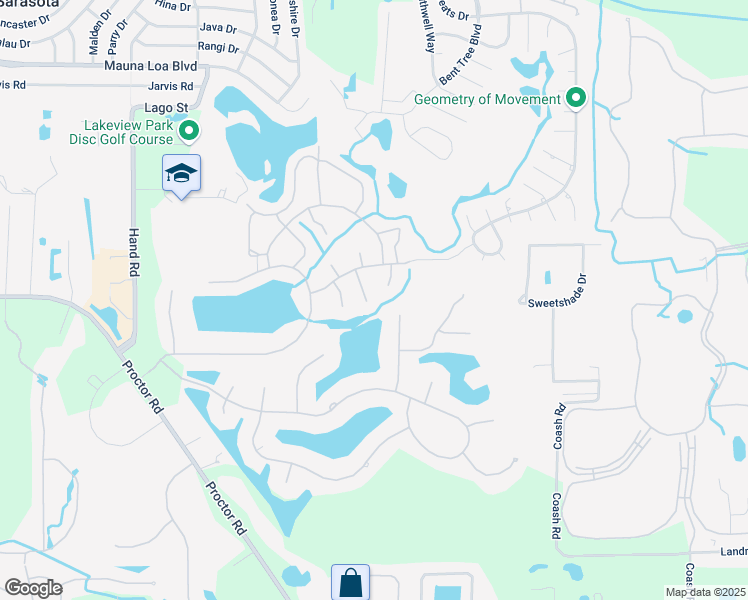 map of restaurants, bars, coffee shops, grocery stores, and more near 4937 Silkwood Drive in Sarasota
