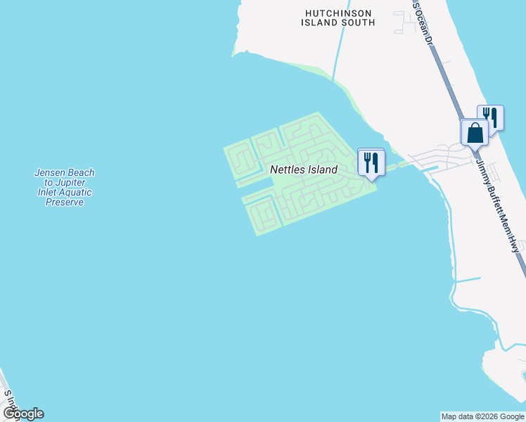 map of restaurants, bars, coffee shops, grocery stores, and more near 1200 Nettles Boulevard in Jensen Beach