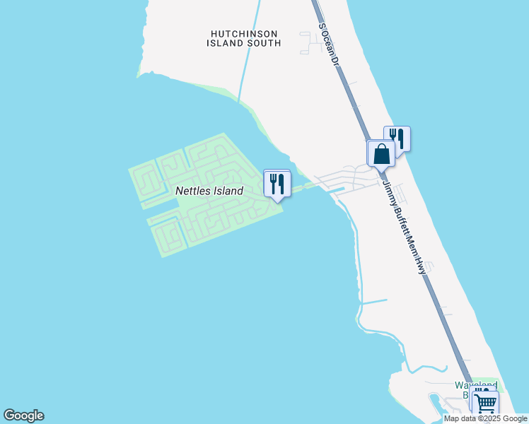 map of restaurants, bars, coffee shops, grocery stores, and more near 1327 Nettles Boulevard in Jensen Beach