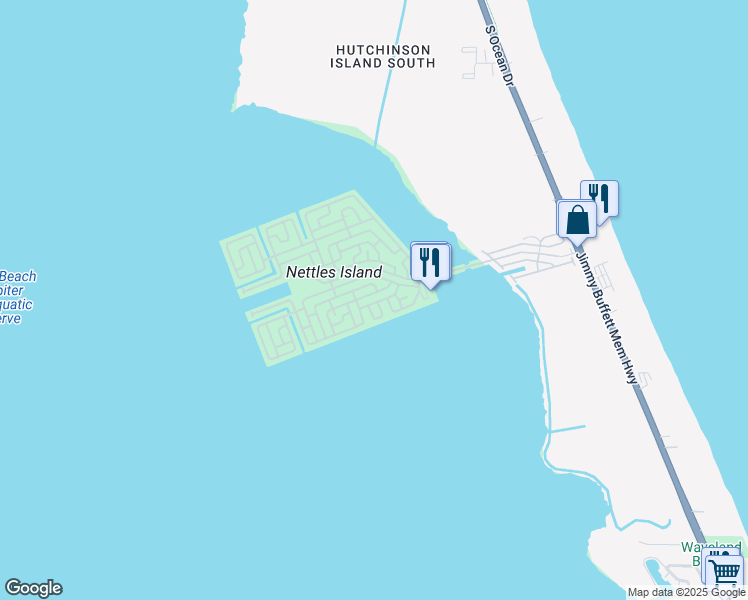 map of restaurants, bars, coffee shops, grocery stores, and more near 899 Nettles Boulevard in Jensen Beach