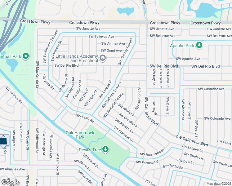 map of restaurants, bars, coffee shops, grocery stores, and more near 1911 Southwest Granello Terrace in Port St. Lucie