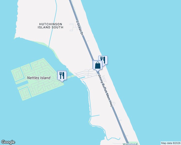 map of restaurants, bars, coffee shops, grocery stores, and more near 2038 Nettles Boulevard in Jensen Beach