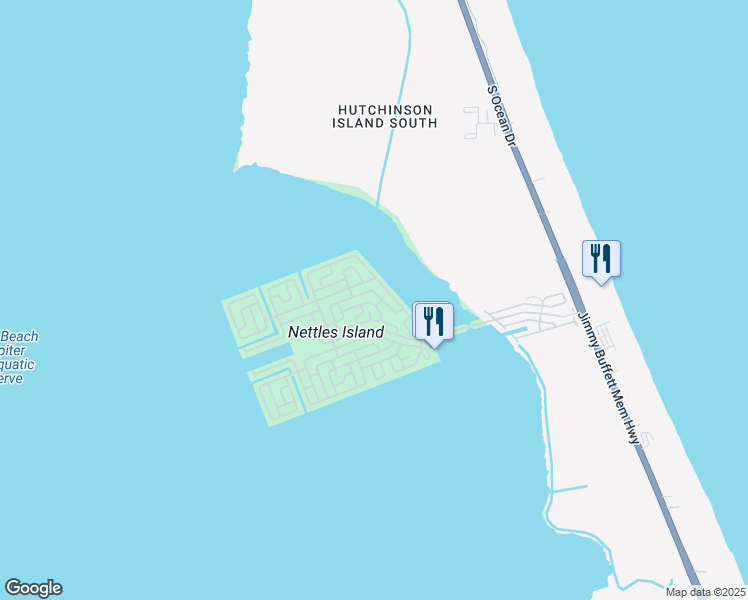 map of restaurants, bars, coffee shops, grocery stores, and more near 785 Nettles Boulevard in Jensen Beach