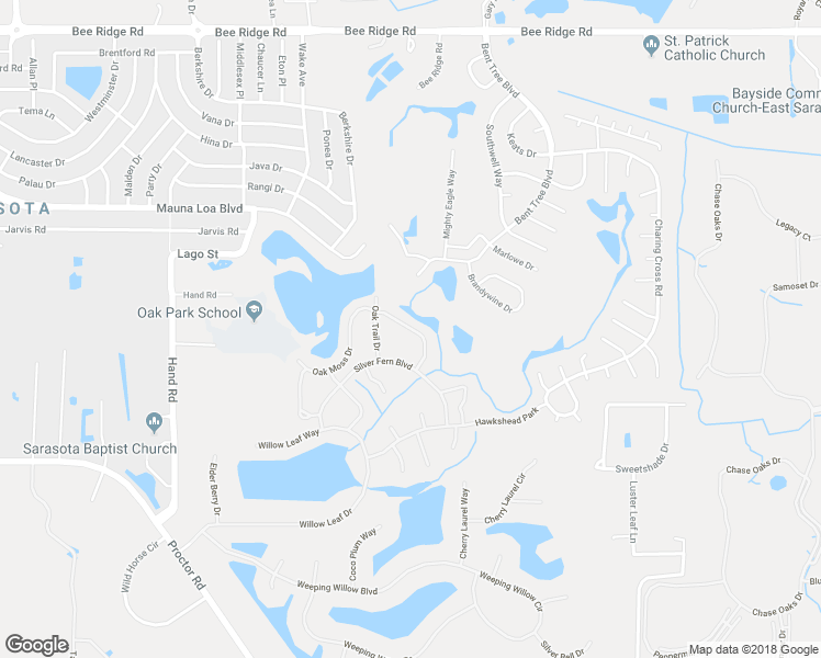 map of restaurants, bars, coffee shops, grocery stores, and more near 4556 Forest Wood Trail in Sarasota