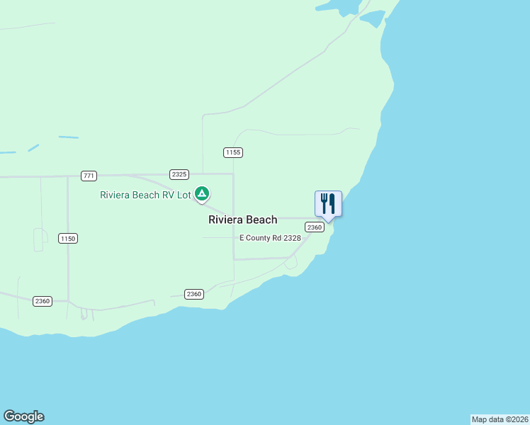 map of restaurants, bars, coffee shops, grocery stores, and more near 1275 County Road 2327 East in Riviera