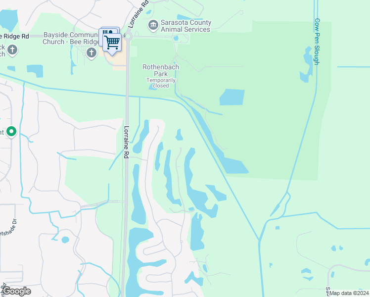map of restaurants, bars, coffee shops, grocery stores, and more near 8758 Wild Dunes Drive in Sarasota