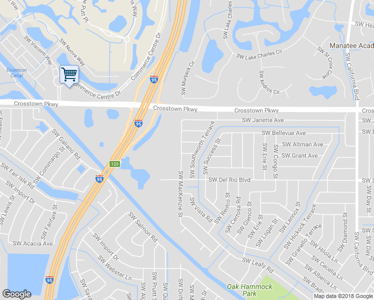 map of restaurants, bars, coffee shops, grocery stores, and more near 2161 Southwest Banos Avenue in Port Saint Lucie