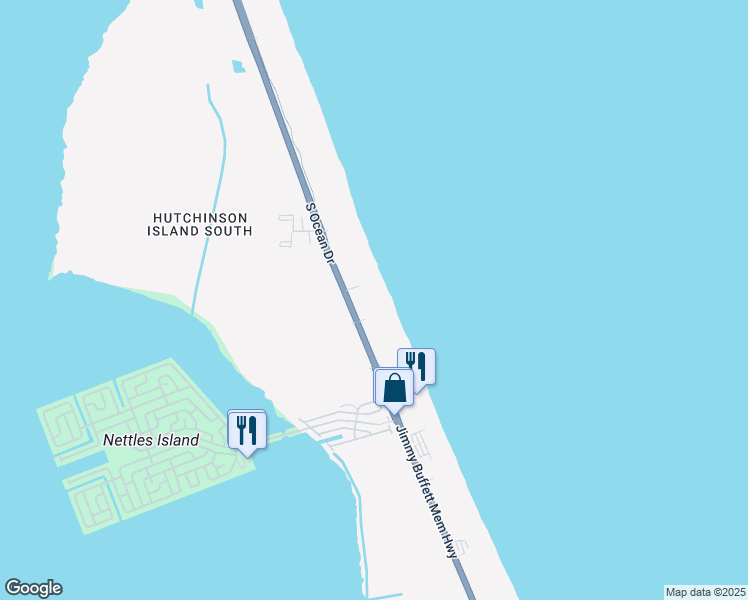 map of restaurants, bars, coffee shops, grocery stores, and more near 9550 South Ocean Drive in Jensen Beach