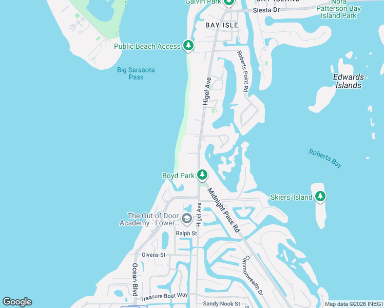 map of restaurants, bars, coffee shops, grocery stores, and more near 4214 State Highway 758 in Siesta Key