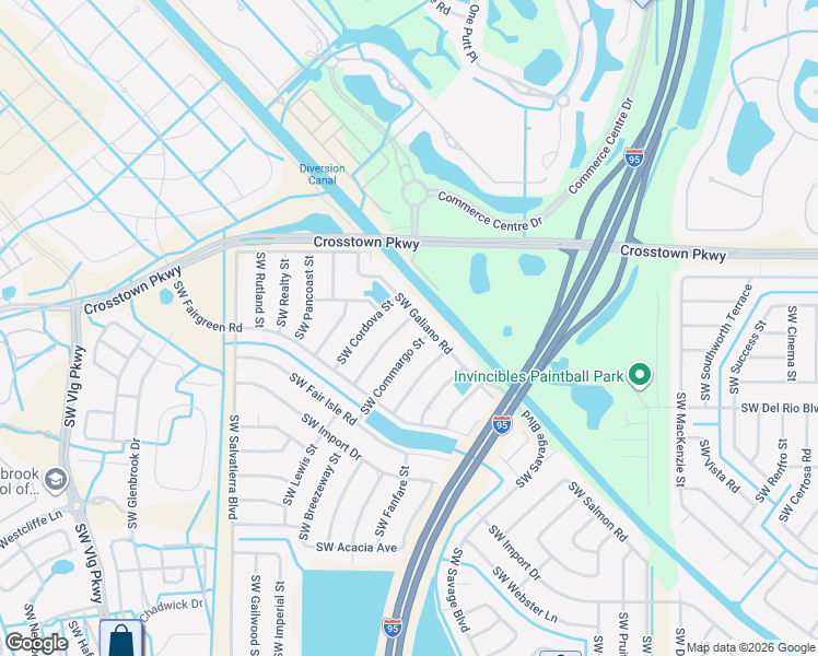 map of restaurants, bars, coffee shops, grocery stores, and more near 1709 Southwest Catalonia Street in Port St. Lucie