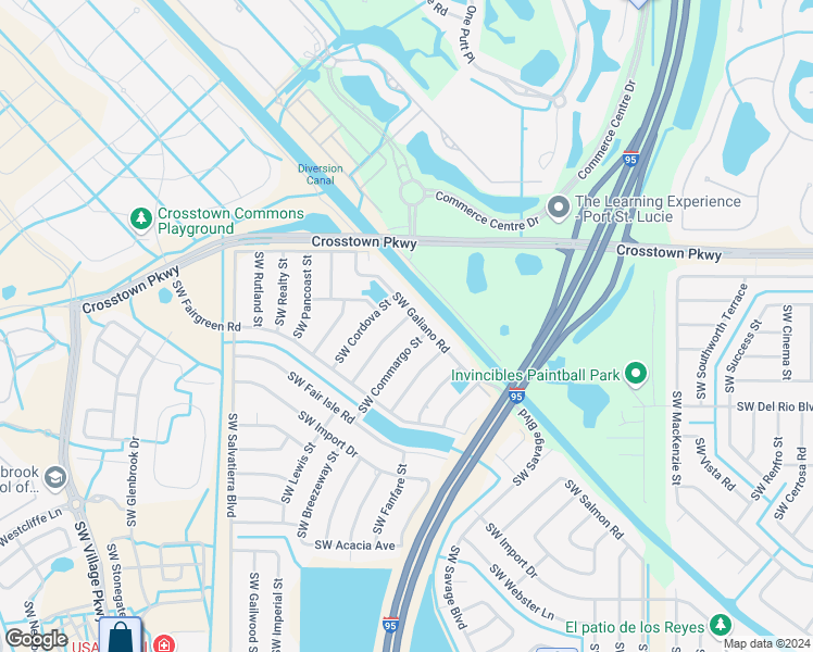 map of restaurants, bars, coffee shops, grocery stores, and more near 1709 Southwest Catalonia Street in Port St. Lucie