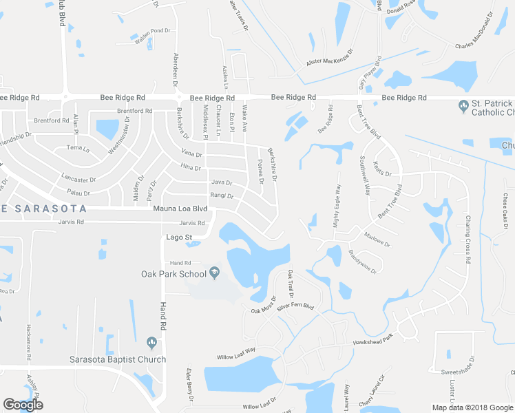 map of restaurants, bars, coffee shops, grocery stores, and more near 7325 Rangi Drive in Sarasota