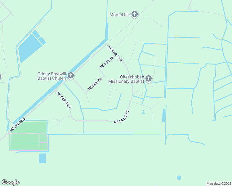 map of restaurants, bars, coffee shops, grocery stores, and more near 2448 Northeast 60th Court in Okeechobee
