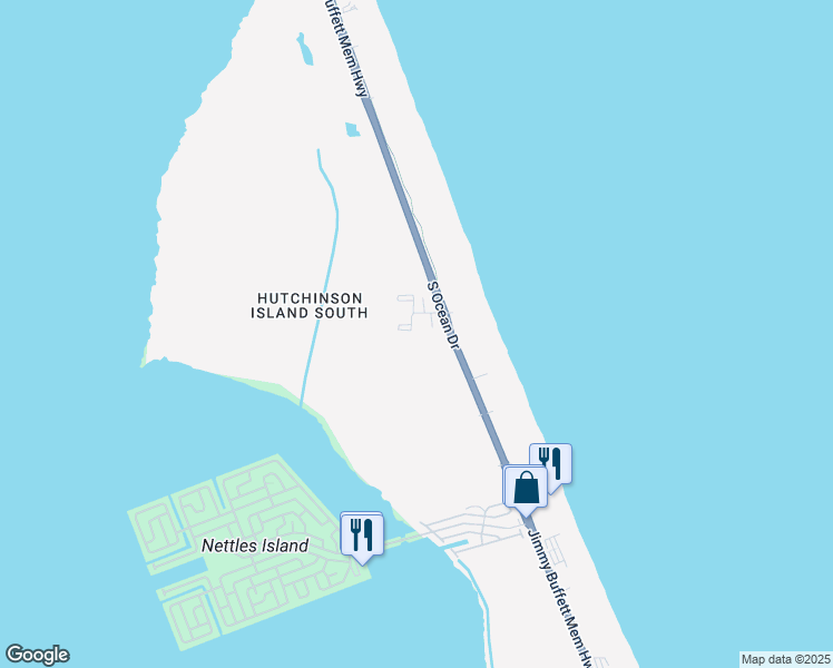 map of restaurants, bars, coffee shops, grocery stores, and more near 9425 South Ocean Drive in Jensen Beach