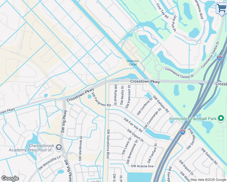 map of restaurants, bars, coffee shops, grocery stores, and more near 1662 Southwest Rutland Street in Port St. Lucie