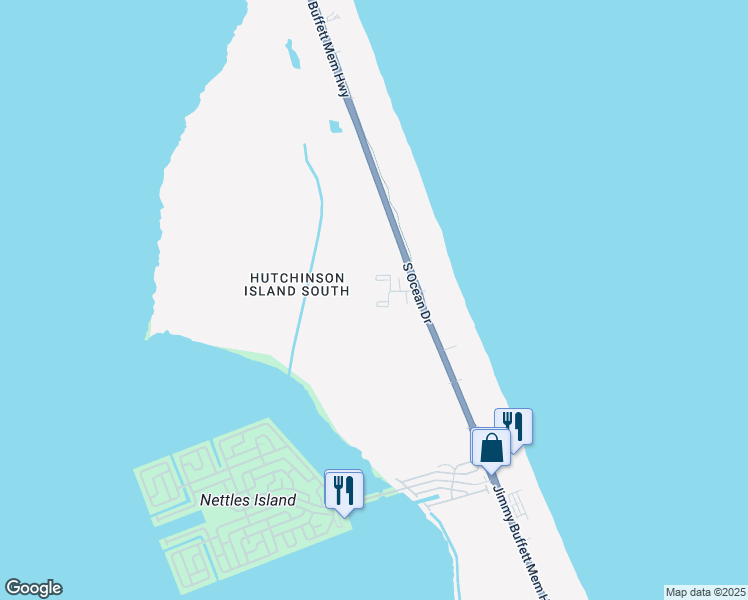 map of restaurants, bars, coffee shops, grocery stores, and more near 9417 South Ocean Drive in Jensen Beach