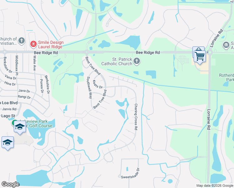 map of restaurants, bars, coffee shops, grocery stores, and more near 4254 Dryden Circle in Sarasota