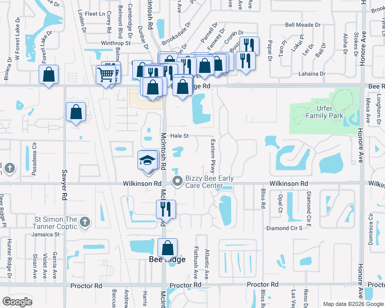 map of restaurants, bars, coffee shops, grocery stores, and more near 4206 Shady Oaks Court in Sarasota