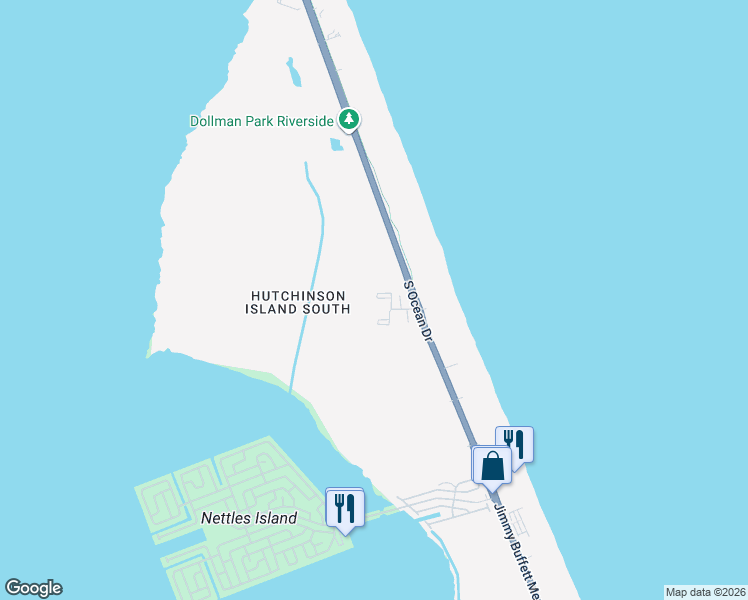 map of restaurants, bars, coffee shops, grocery stores, and more near 9415 South Ocean Drive in Jensen Beach