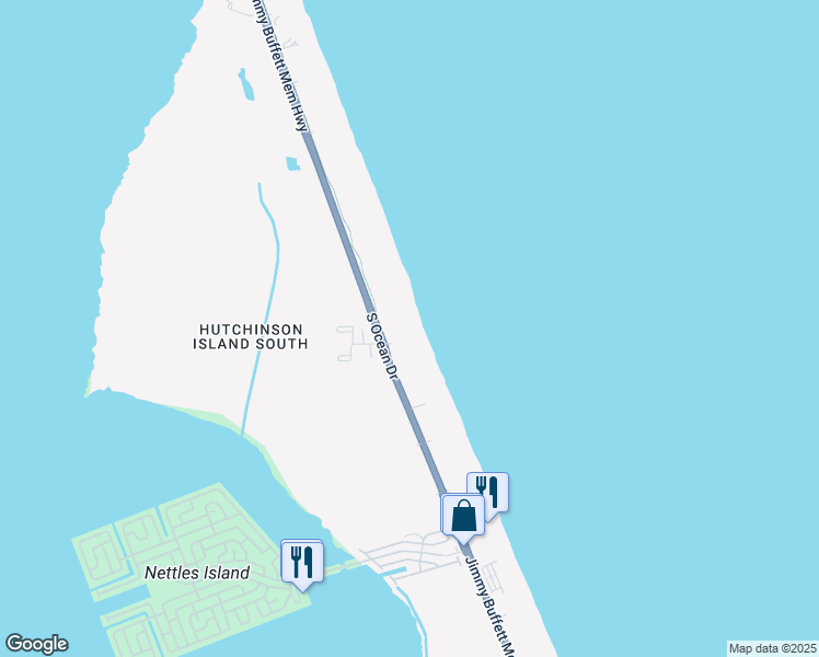 map of restaurants, bars, coffee shops, grocery stores, and more near 9400 South Ocean Drive in Jensen Beach