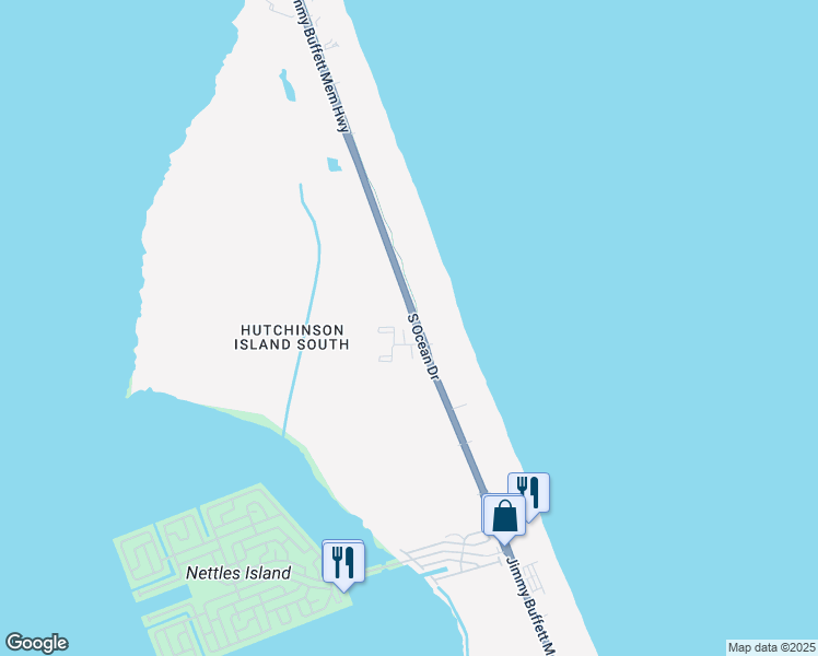 map of restaurants, bars, coffee shops, grocery stores, and more near 9417 South Ocean Drive in Jensen Beach