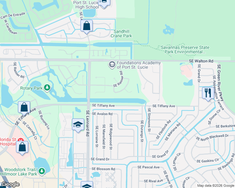 map of restaurants, bars, coffee shops, grocery stores, and more near 1532 Southeast Collette Circle in Port St. Lucie
