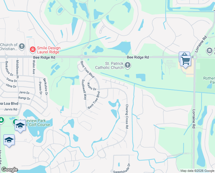 map of restaurants, bars, coffee shops, grocery stores, and more near 4219 Charing Cross Road in Sarasota