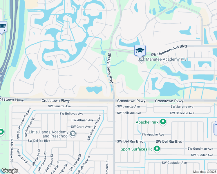 map of restaurants, bars, coffee shops, grocery stores, and more near 827 Southwest Saint Andrews Cove in Port St. Lucie