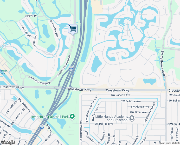 map of restaurants, bars, coffee shops, grocery stores, and more near 837 Southwest Munjack Circle in Port St. Lucie