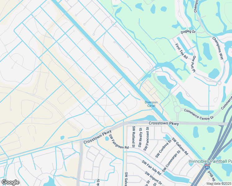 map of restaurants, bars, coffee shops, grocery stores, and more near 17139 Southwest Ambrose Way in Port St. Lucie