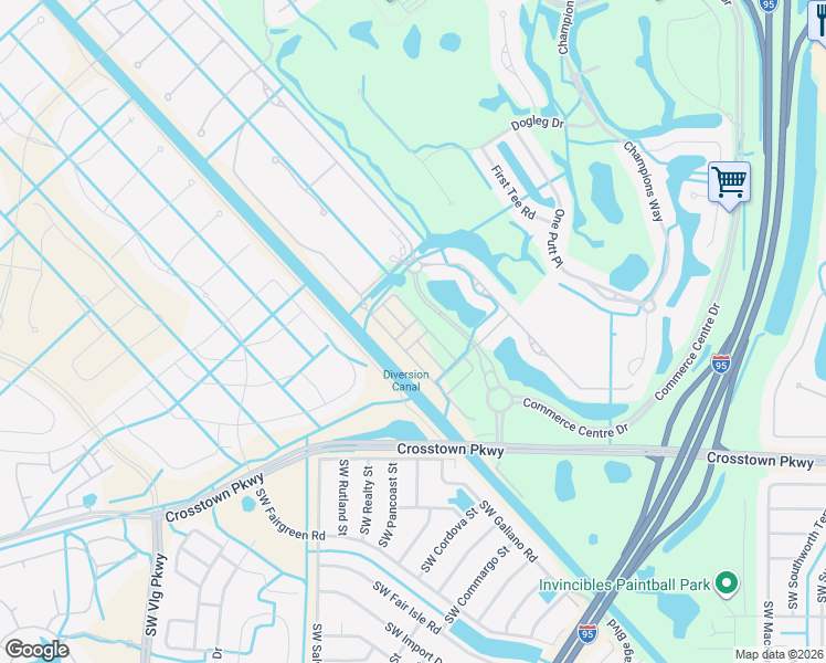 map of restaurants, bars, coffee shops, grocery stores, and more near 10211 Southwest Amerigo Lane in Port St. Lucie